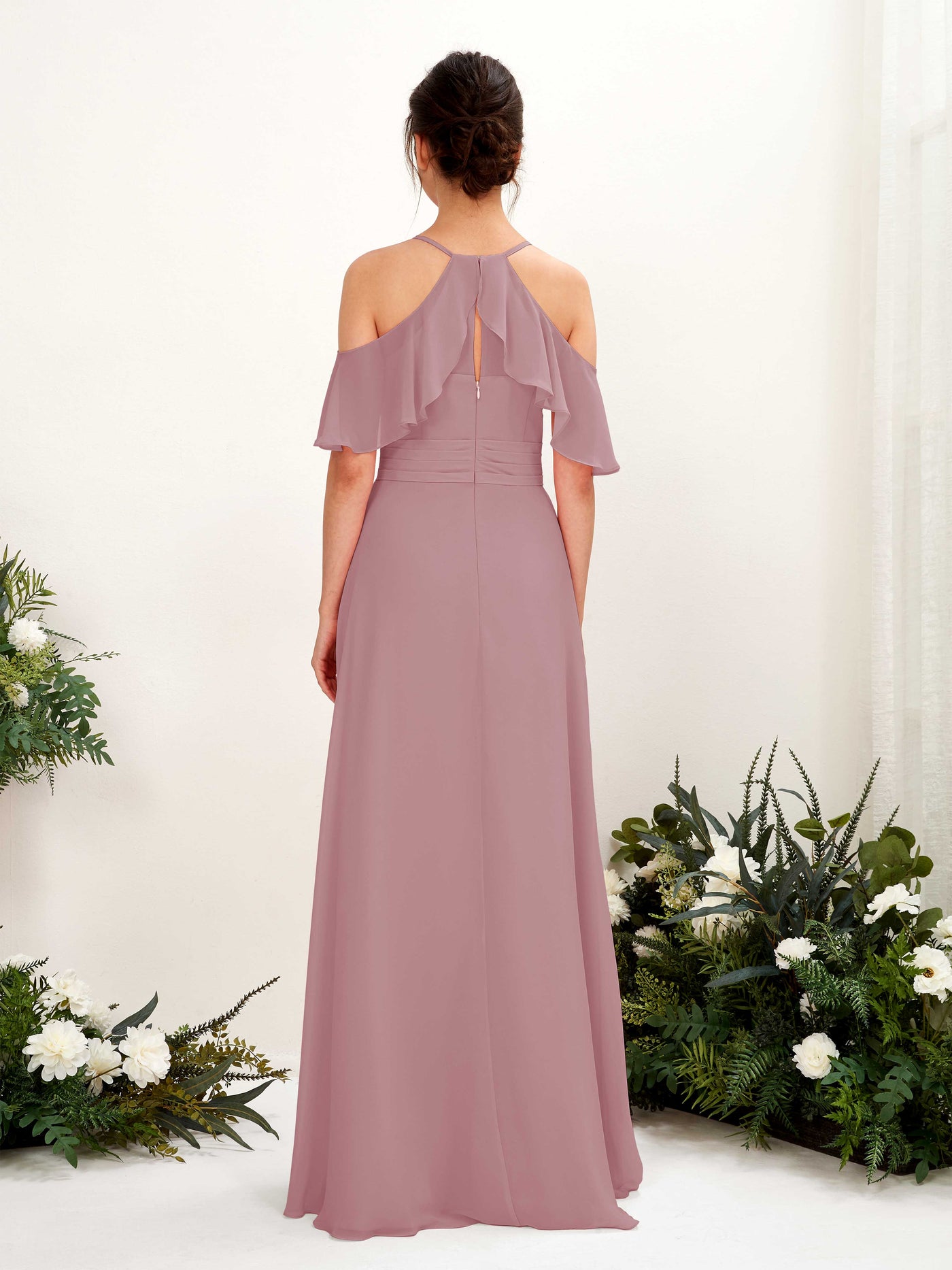 Carlyna A-Linien Carmen Ausschnitt Bodenlang Brautjungfernkleider Klassisch Mauve #farbe_klassisch-mauve