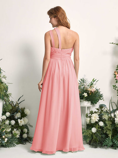Carlyna A-Linien-Kleid Bodenlang One-Shoulder Chiffon Brautjungfernkleid Ballettrosa #farbe_ballettrosa