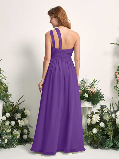 Carlyna A-Linien-Kleid Bodenlang One-Shoulder Chiffon Brautjungfernkleid Regency #farbe_regency
