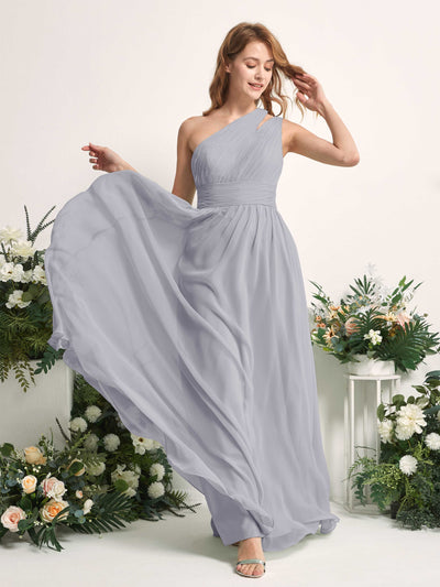 Carlyna A-Linien-Kleid Bodenlang One-Shoulder Chiffon Brautjungfernkleid Staubiger Lavendel #farbe_staubiger-lavendel