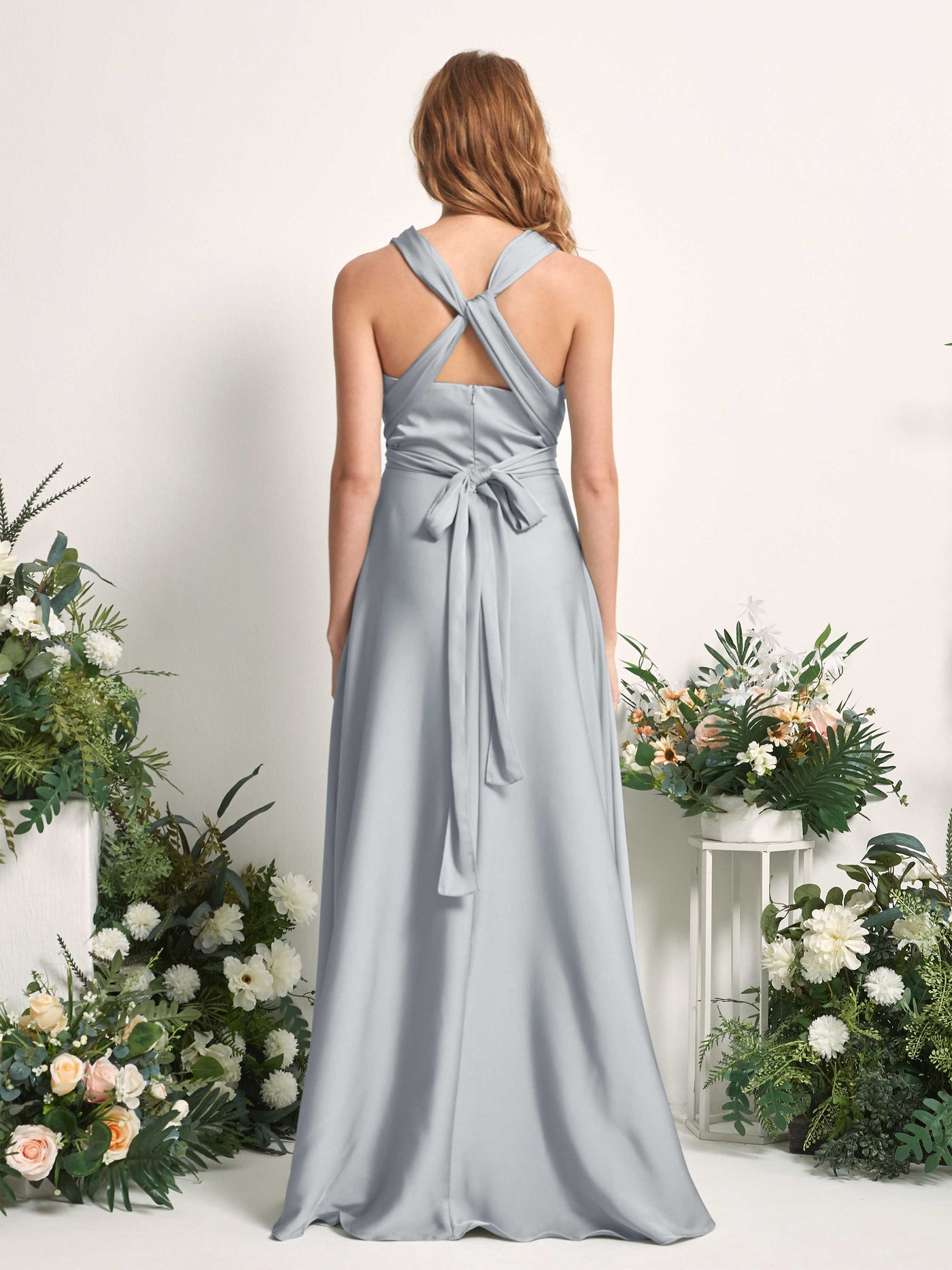Carlyna A-Linien-Kleid Herzausschnitt Bodenlang Brautjungfernkleid Baby Blau #farbe_baby-blau