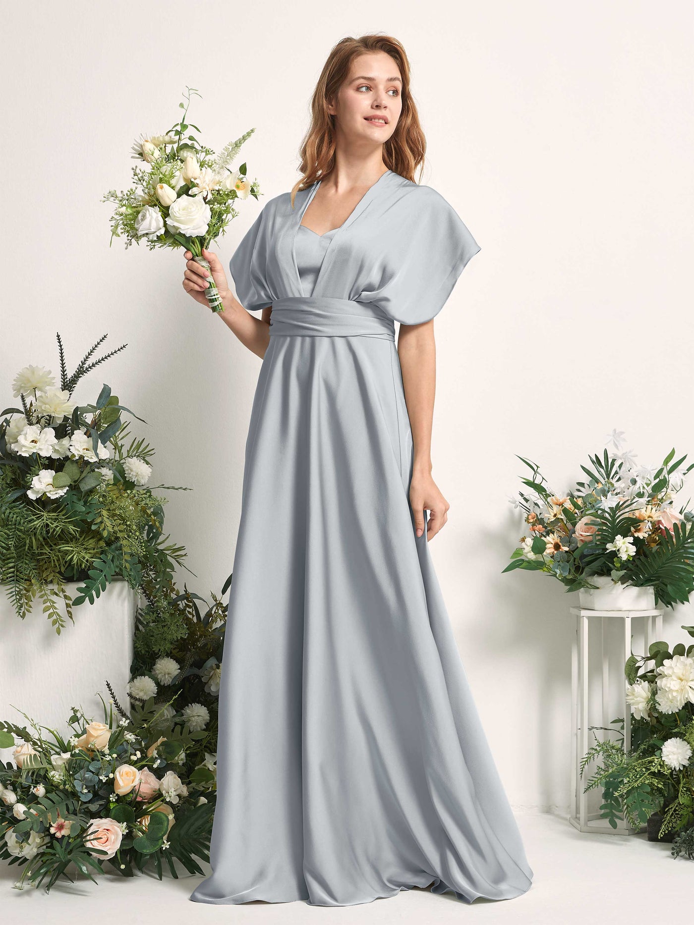 Carlyna A-Linien-Kleid Herzausschnitt Bodenlang Brautjungfernkleid Baby Blau #farbe_baby-blau