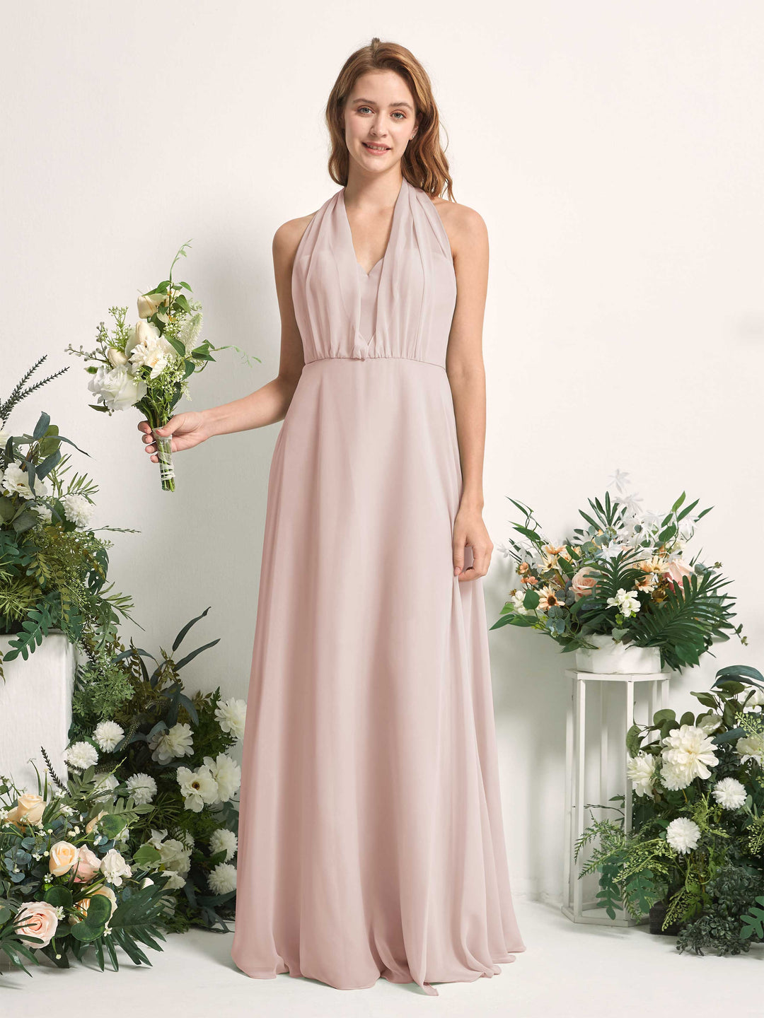 Carlyna A-Linien-Kleid Herzausschnitt Bodenlang Brautjungfernkleid Biscotti 