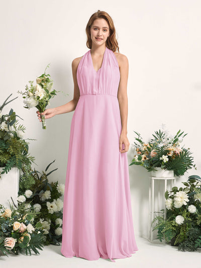 Carlyna A-Linien-Kleid Herzausschnitt Bodenlang Brautjungfernkleid Bonbonrosa #farbe_bonbonrosa