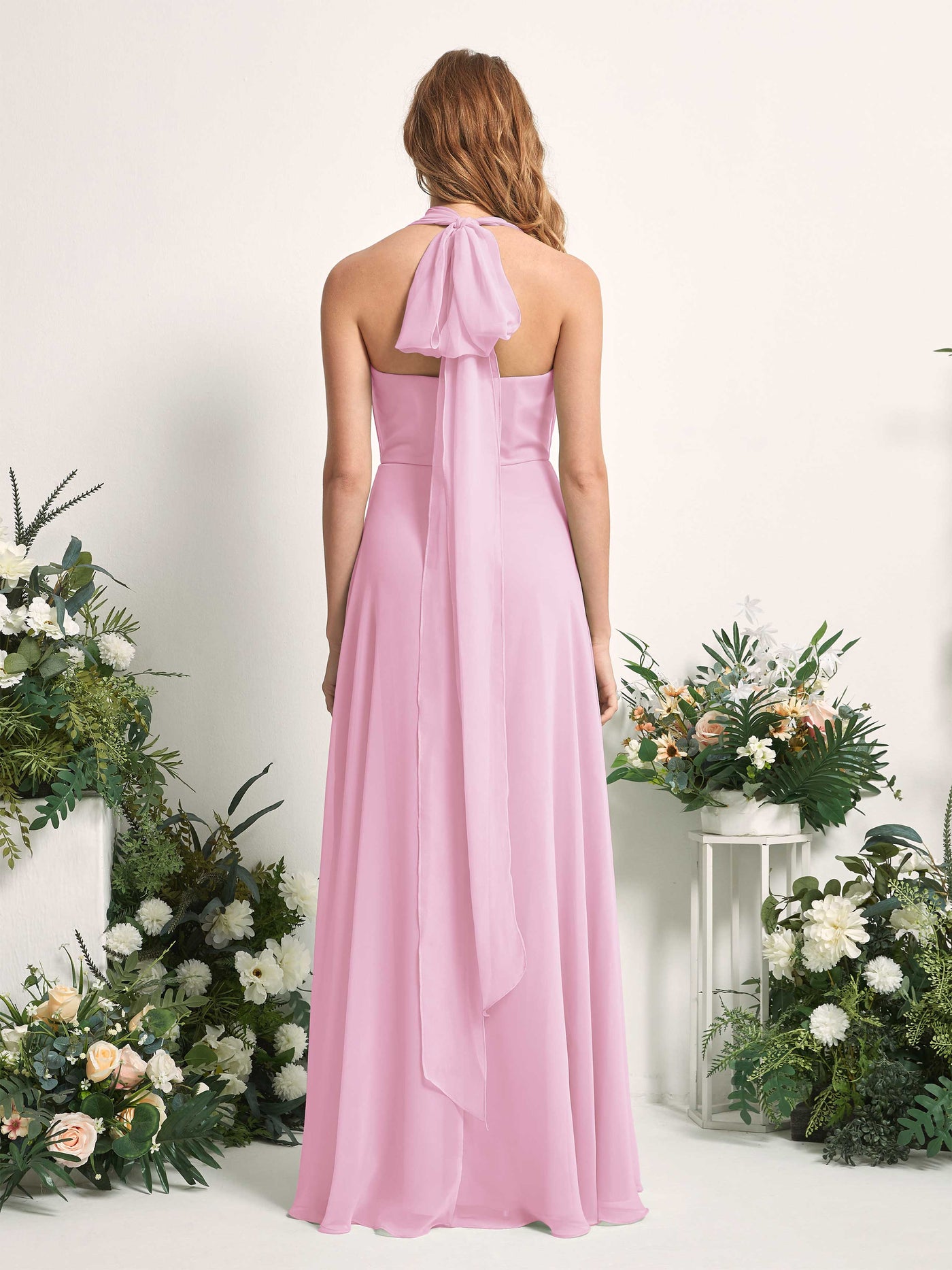 Carlyna A-Linien-Kleid Herzausschnitt Bodenlang Brautjungfernkleid Bonbonrosa #farbe_bonbonrosa