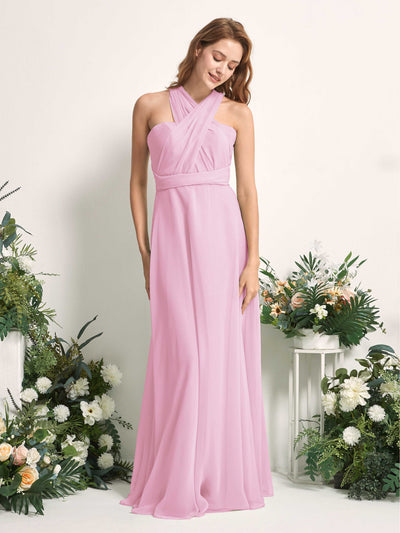 Carlyna A-Linien-Kleid Herzausschnitt Bodenlang Brautjungfernkleid Bonbonrosa #farbe_bonbonrosa