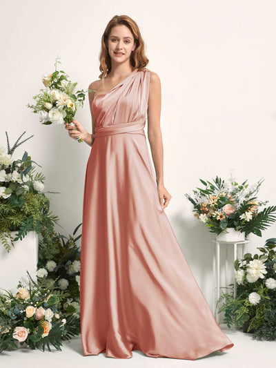 Carlyna A-Linien-Kleid Herzausschnitt Bodenlang Brautjungfernkleid Cantaloupe #farbe_cantaloupe