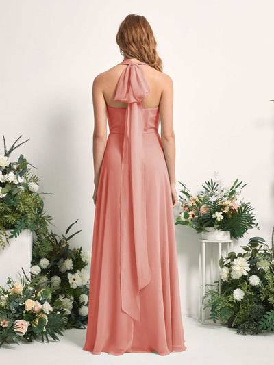 Carlyna A-Linien-Kleid Herzausschnitt Bodenlang Brautjungfernkleid Champagner-Rose #farbe_champagner-rose