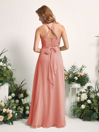 Carlyna A-Linien-Kleid Herzausschnitt Bodenlang Brautjungfernkleid Champagner-Rose #farbe_champagner-rose