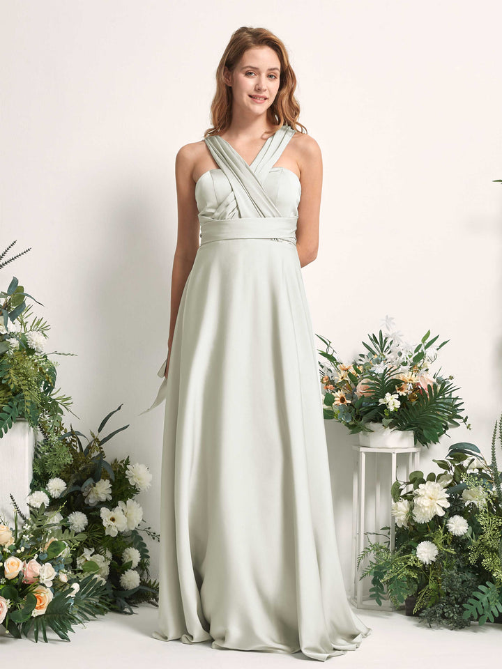 Carlyna A-Linien-Kleid Herzausschnitt Bodenlang Brautjungfernkleid Elfenbein 