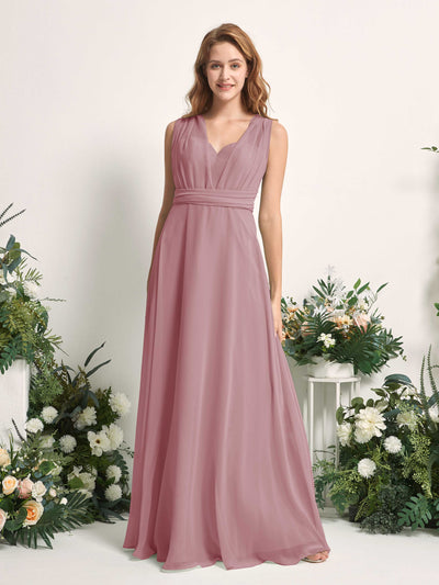 Carlyna A-Linien-Kleid Herzausschnitt Bodenlang Brautjungfernkleid Klassisch Mauve #farbe_klassisch-mauve