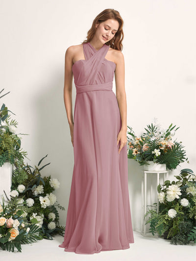 Carlyna A-Linien-Kleid Herzausschnitt Bodenlang Brautjungfernkleid Klassisch Mauve #farbe_klassisch-mauve