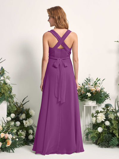 Carlyna A-Linien-Kleid Herzausschnitt Bodenlang Brautjungfernkleid Lila #farbe_lila