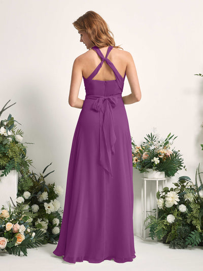 Carlyna A-Linien-Kleid Herzausschnitt Bodenlang Brautjungfernkleid Lila #farbe_lila