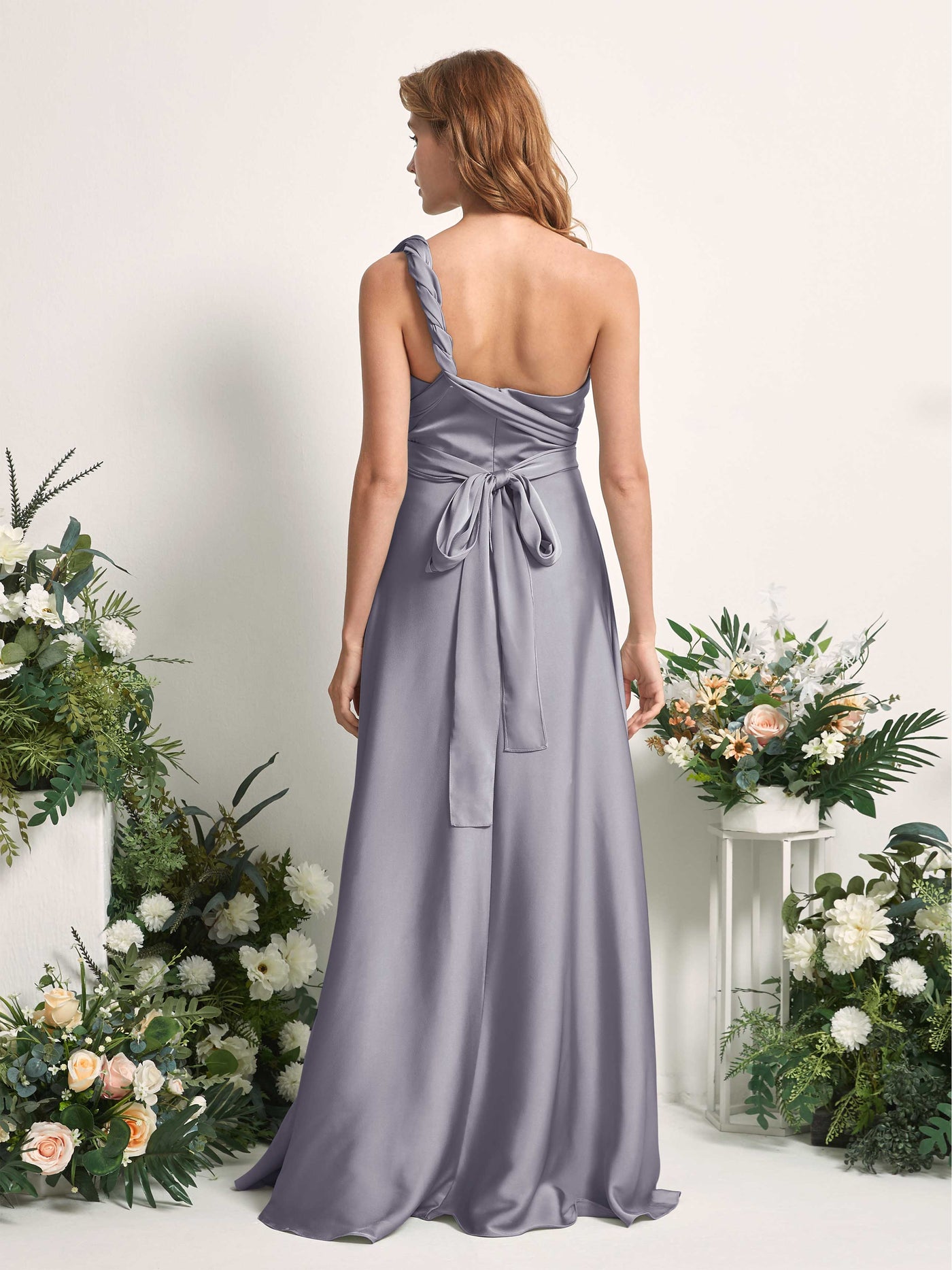 Carlyna A-Linien-Kleid Herzausschnitt Bodenlang Brautjungfernkleid Lila Dunst #farbe_lila-dunst