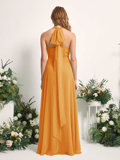 Carlyna A-Linien-Kleid Herzausschnitt Bodenlang Brautjungfernkleid Mango #farbe_mango