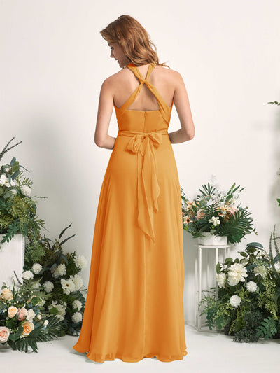 Carlyna A-Linien-Kleid Herzausschnitt Bodenlang Brautjungfernkleid Mango #farbe_mango