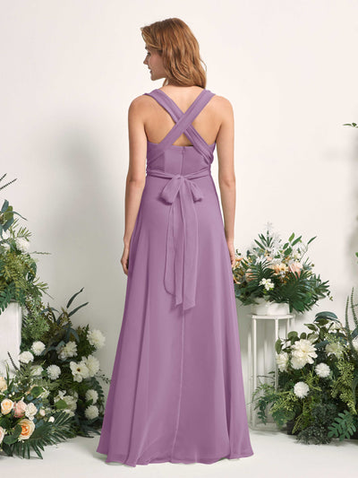 Carlyna A-Linien-Kleid Herzausschnitt Bodenlang Brautjungfernkleid Orchideen-Nebel #farbe_orchideen-nebel