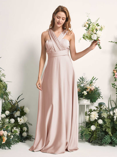 Carlyna A-Linien-Kleid Herzausschnitt Bodenlang Brautjungfernkleid Perlrosa #farbe_perlrosa