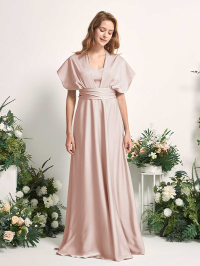 Carlyna A-Linien-Kleid Herzausschnitt Bodenlang Brautjungfernkleid Perlrosa #farbe_perlrosa