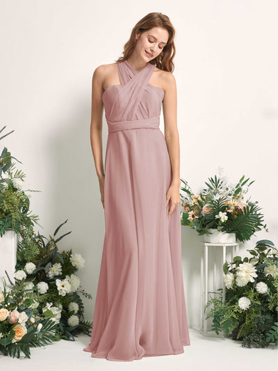Carlyna A-Linien-Kleid Herzausschnitt Bodenlang Brautjungfernkleid Staubige Rose #farbe_staubige-rose