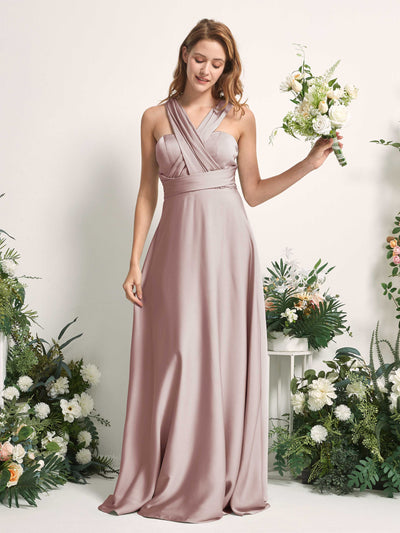 Carlyna A-Linien-Kleid Herzausschnitt Bodenlang Brautjungfernkleid Staubige Rose #farbe_staubige-rose