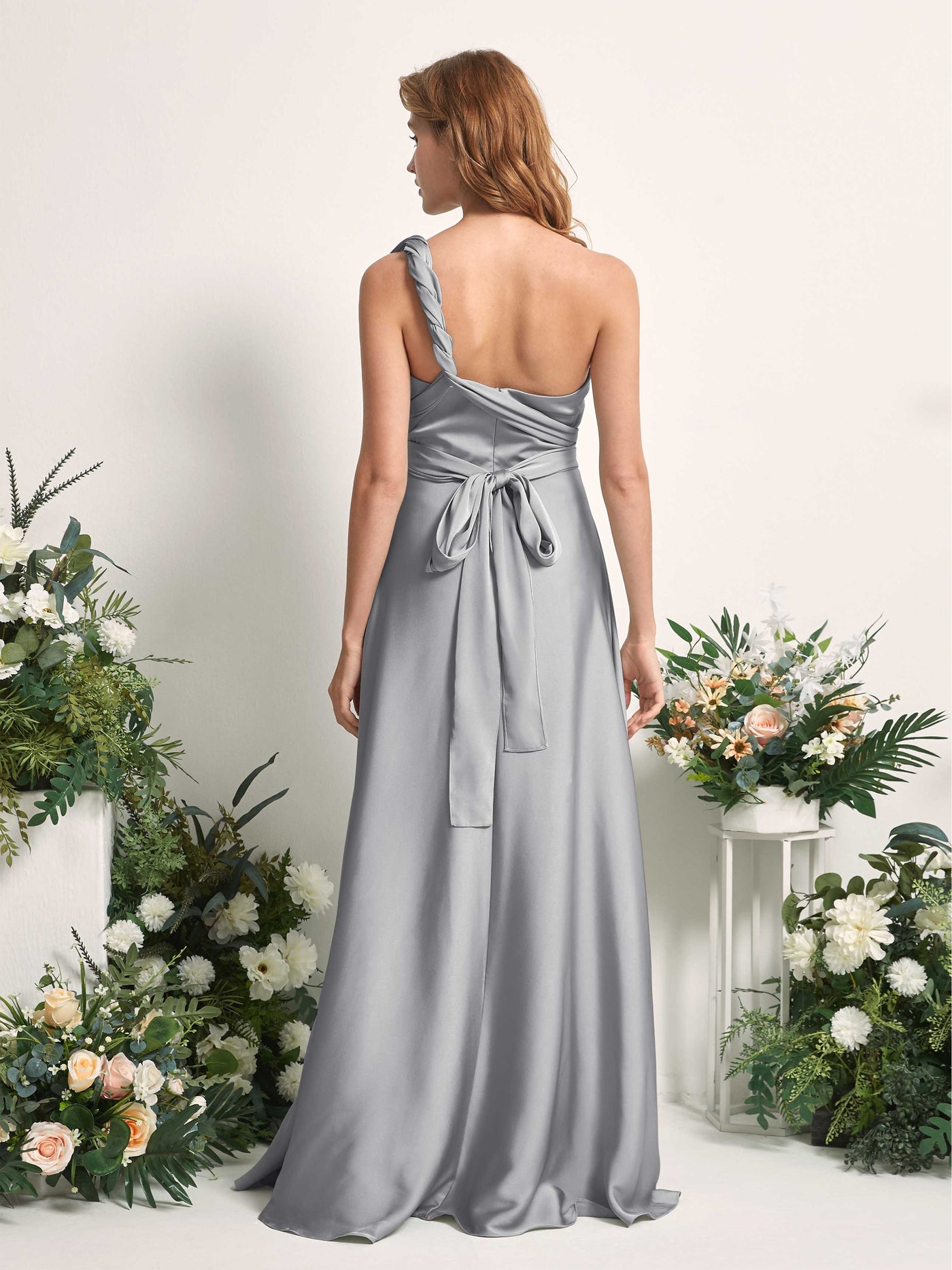 Carlyna A-Linien-Kleid Herzausschnitt Bodenlang Brautjungfernkleid Taube #farbe_taube