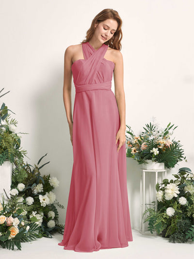 Carlyna A-Linien-Kleid Herzausschnitt Bodenlang Brautjungfernkleid Wüstenrose #farbe_w-stenrose