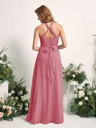 Carlyna A-Linien-Kleid Herzausschnitt Bodenlang Brautjungfernkleid Wüstenrose #farbe_w-stenrose