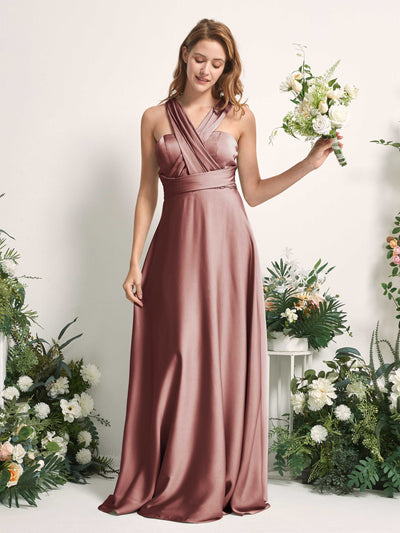 Carlyna A-Linien-Kleid Herzausschnitt Bodenlang Brautjungfernkleid Wüstenrose #farbe_w-stenrose