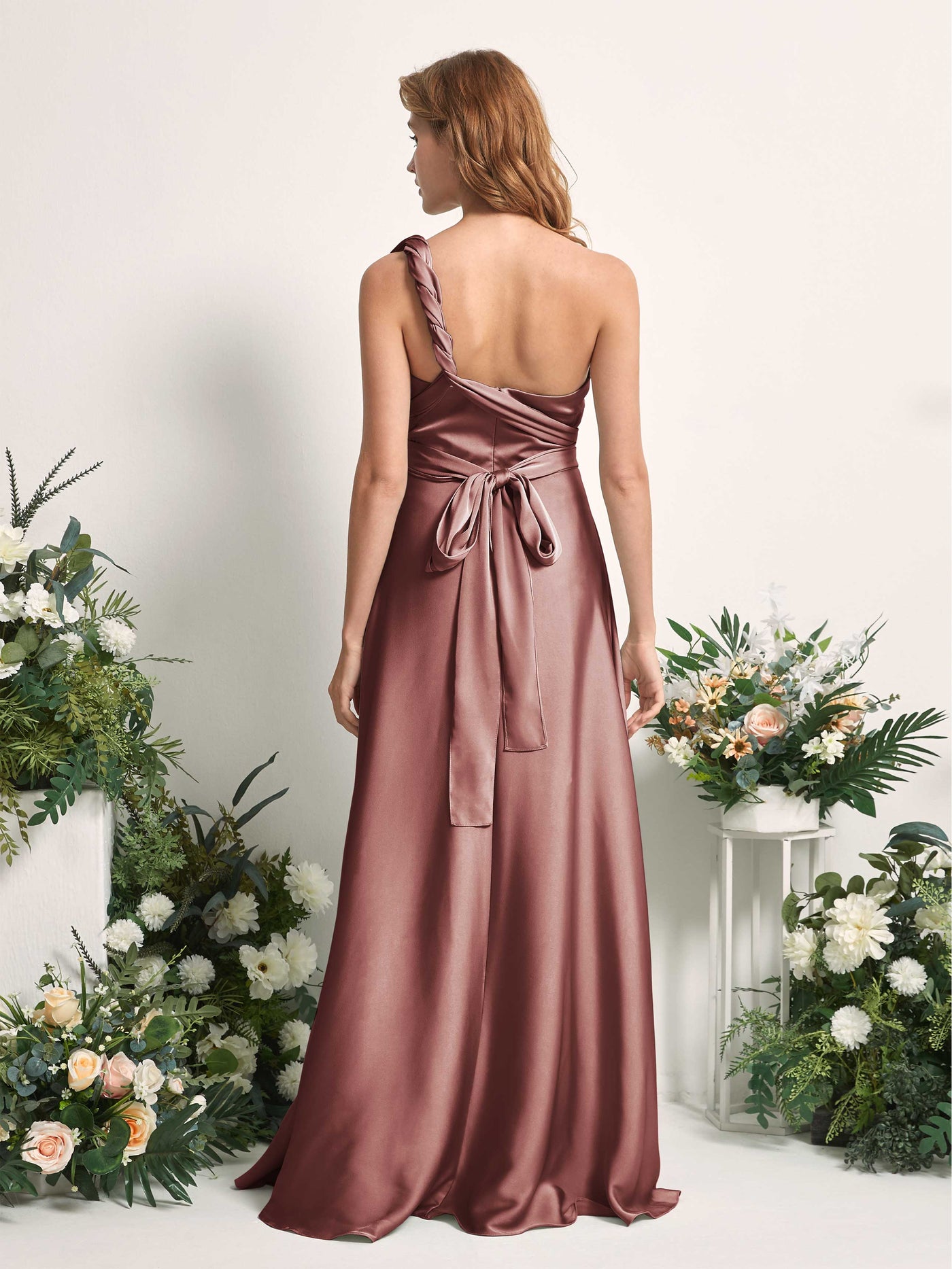 Carlyna A-Linien-Kleid Herzausschnitt Bodenlang Brautjungfernkleid Wüstenrose #farbe_w-stenrose