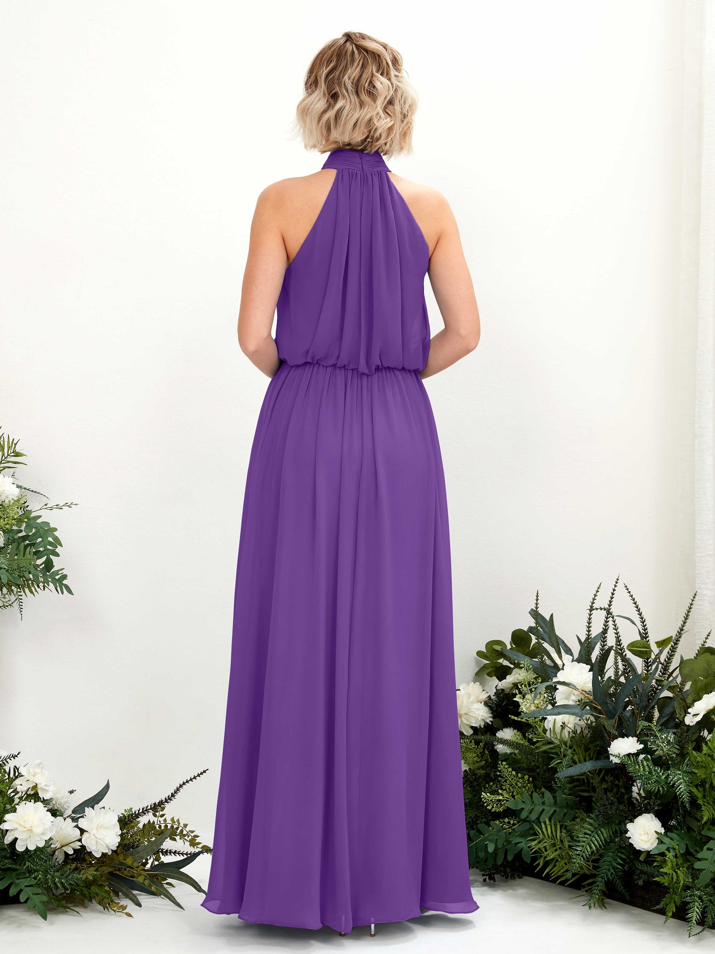 Carlyna A-Linien-Kleid mit Rundhals bodenlang aus Chiffon Brautjungfernkleider Regency #farbe_regency