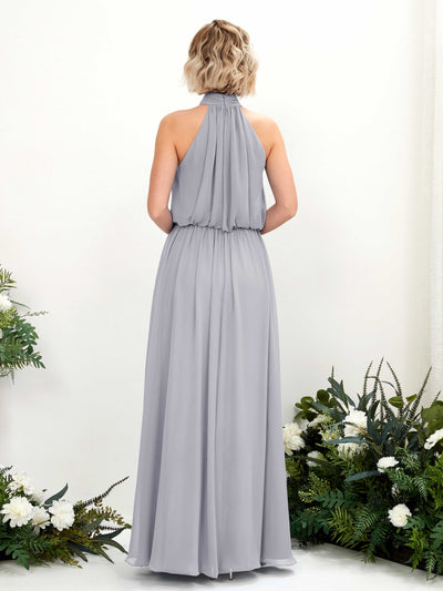 Carlyna A-Linien-Kleid mit Rundhals bodenlang aus Chiffon Brautjungfernkleider Staubiger Lavendel #farbe_staubiger-lavendel