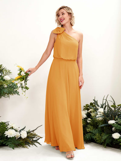 Carlyna A-Linien-Kleid One-Shoulder Bodenlang Brautjungfernkleid Mango #farbe_mango