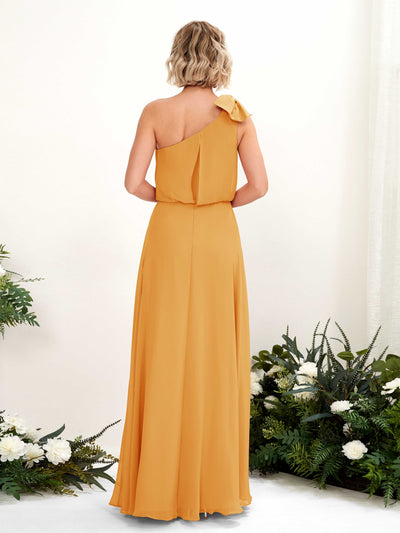 Carlyna A-Linien-Kleid One-Shoulder Bodenlang Brautjungfernkleid Mango #farbe_mango
