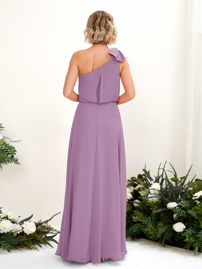 Carlyna A-Linien-Kleid One-Shoulder Bodenlang Brautjungfernkleid Orchideen-Nebel #farbe_orchideen-nebel