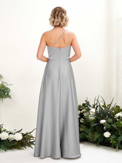 Carlyna A-Linien-Kleid One-Shoulder Bodenlang Brautjungfernkleid Taube #farbe_taube