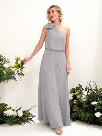 Carlyna A-Linien-Kleid One-Shoulder Bodenlang Brautjungfernkleid Taube #farbe_taube