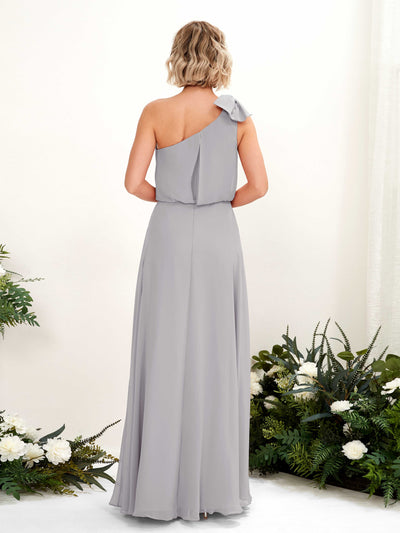 Carlyna A-Linien-Kleid One-Shoulder Bodenlang Brautjungfernkleid Taube #farbe_taube