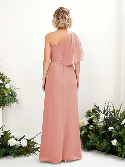Carlyna A-Linien-Kleid One-Shoulder Bodenlang Brautjungfernkleider Champagner-Rose #farbe_champagner-rose