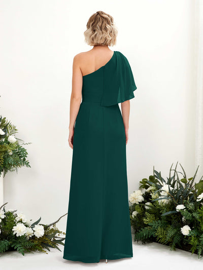 Carlyna A-Linien-Kleid One-Shoulder Bodenlang Brautjungfernkleider Dunkelsmaragd #farbe_dunkelsmaragd