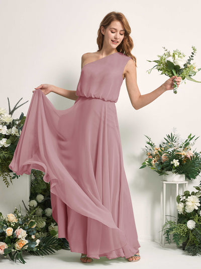 Carlyna A-Linien-Kleid One-Shoulder Bodenlang Brautjungfernkleider Klassisch Mauve #farbe_klassisch-mauve