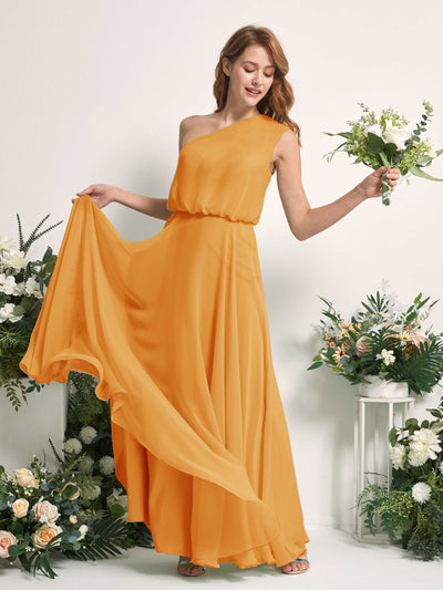 Carlyna A-Linien-Kleid One-Shoulder Bodenlang Brautjungfernkleider Mango #farbe_mango