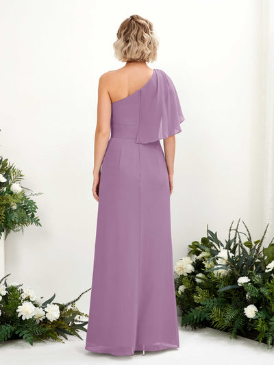 Carlyna A-Linien-Kleid One-Shoulder Bodenlang Brautjungfernkleider Orchideen-Nebel #farbe_orchideen-nebel