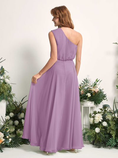 Carlyna A-Linien-Kleid One-Shoulder Bodenlang Brautjungfernkleider Orchideen-Nebel #farbe_orchideen-nebel