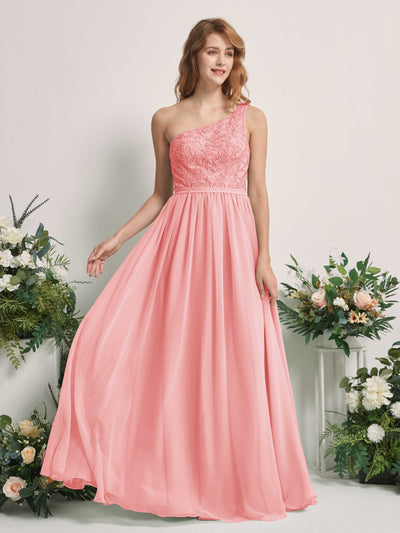 Carlyna A-Linien-Kleid One-Shoulder Bodenlang Chiffon Brautjungfernkleid Ballettrosa #farbe_ballettrosa