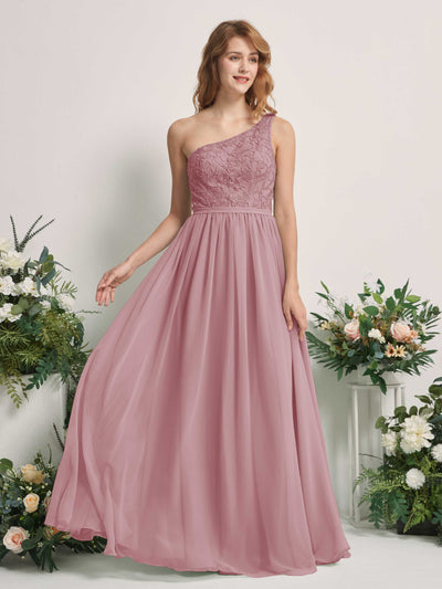 Carlyna A-Linien-Kleid One-Shoulder Bodenlang Chiffon Brautjungfernkleid Klassisch Mauve #farbe_klassisch-mauve