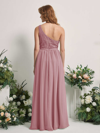 Carlyna A-Linien-Kleid One-Shoulder Bodenlang Chiffon Brautjungfernkleid Klassisch Mauve #farbe_klassisch-mauve