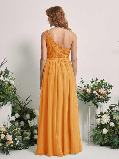 Carlyna A-Linien-Kleid One-Shoulder Bodenlang Chiffon Brautjungfernkleid Mango #farbe_mango