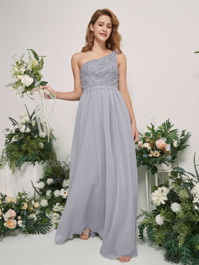 Carlyna A-Linien-Kleid One-Shoulder Bodenlang Chiffon Brautjungfernkleid Staubiger Lavendel #farbe_staubiger-lavendel